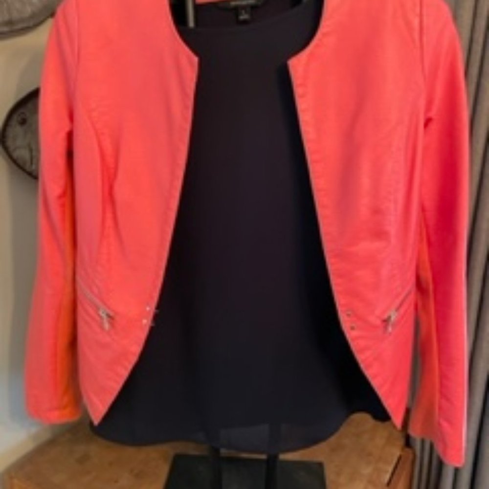 Black Rivet Coral Faux Leather Jacket, size Small